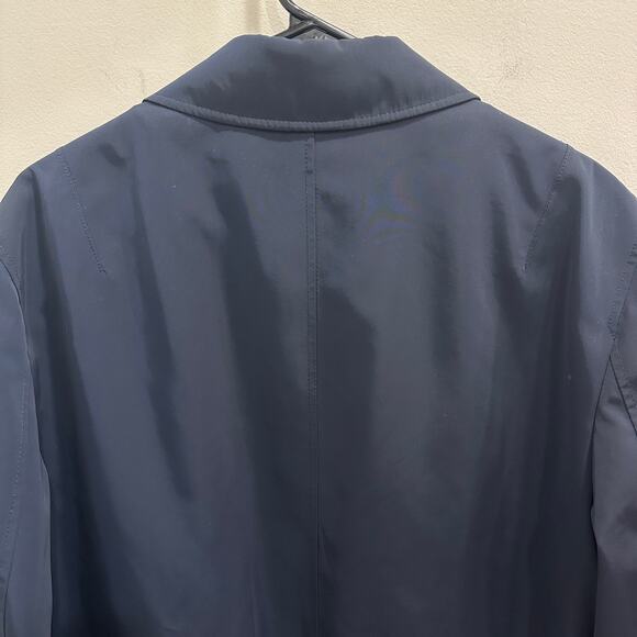 Cardinal Of Canada Mens Navy Blue Classic Lined Button Front Raincoat Sz Medium - Picture 8 of 12